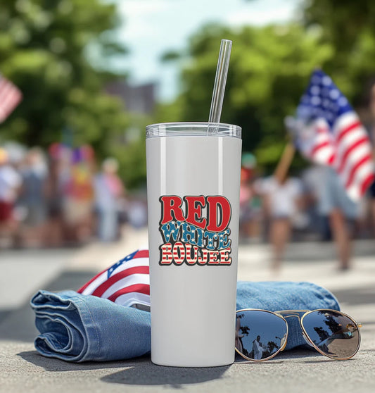 Red, White & Boujee Tumbler- 20oz